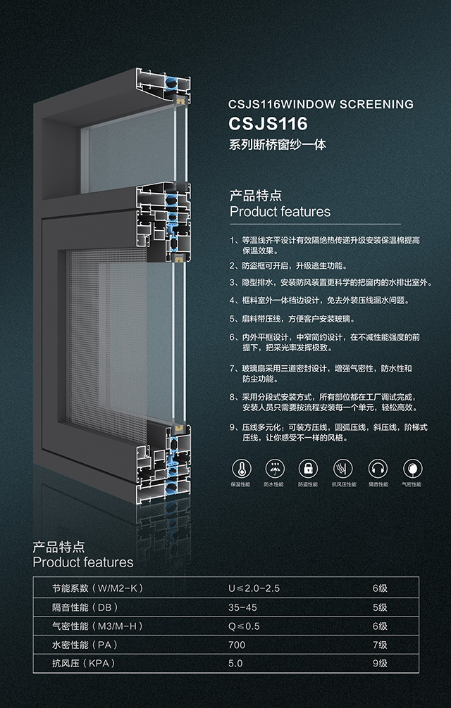 CSJS116窗纱一体